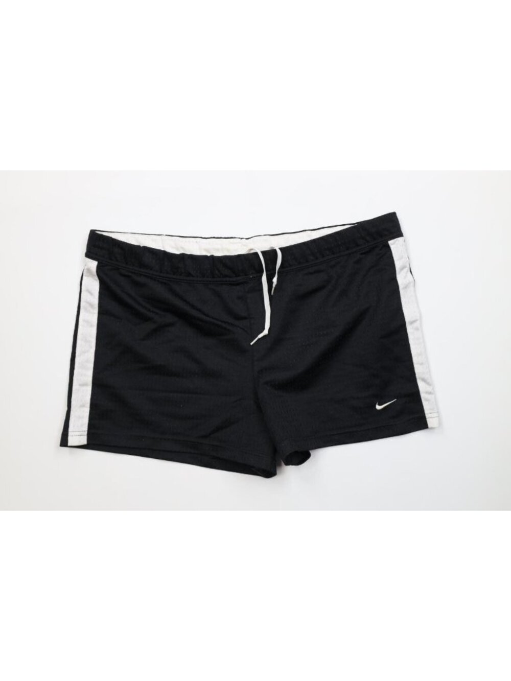 Vintage Y2K Nike Womens Medium Travis Scott Mini Swoosh Mesh Soccer Shorts Black